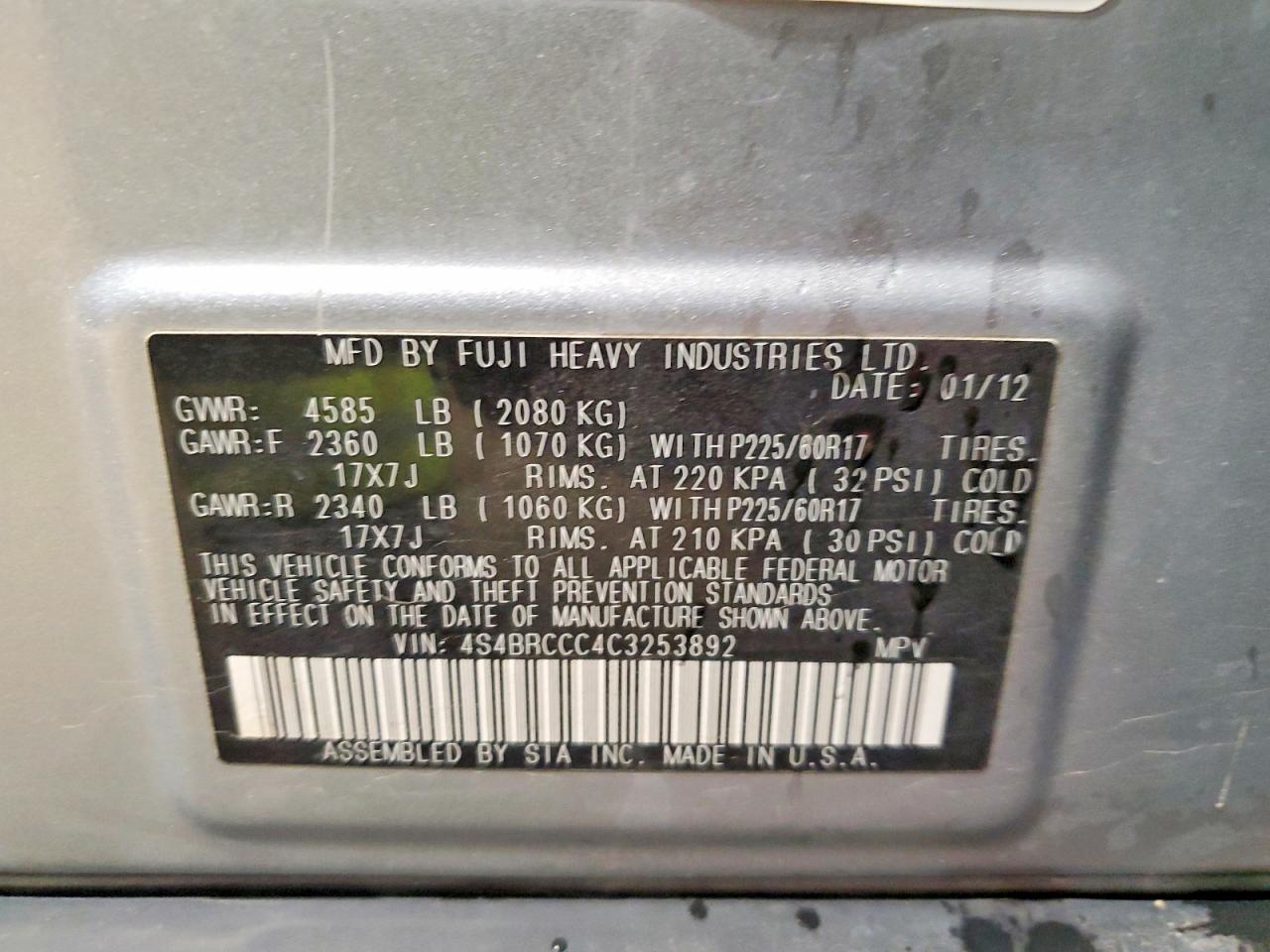 Subaru Outback 2.5i Premium