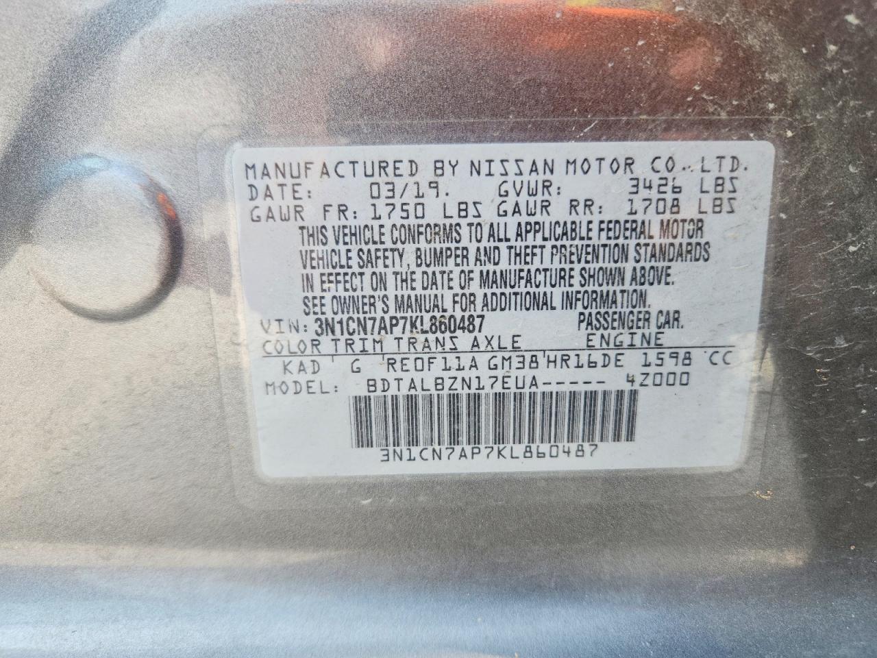 Nissan Versa Sv