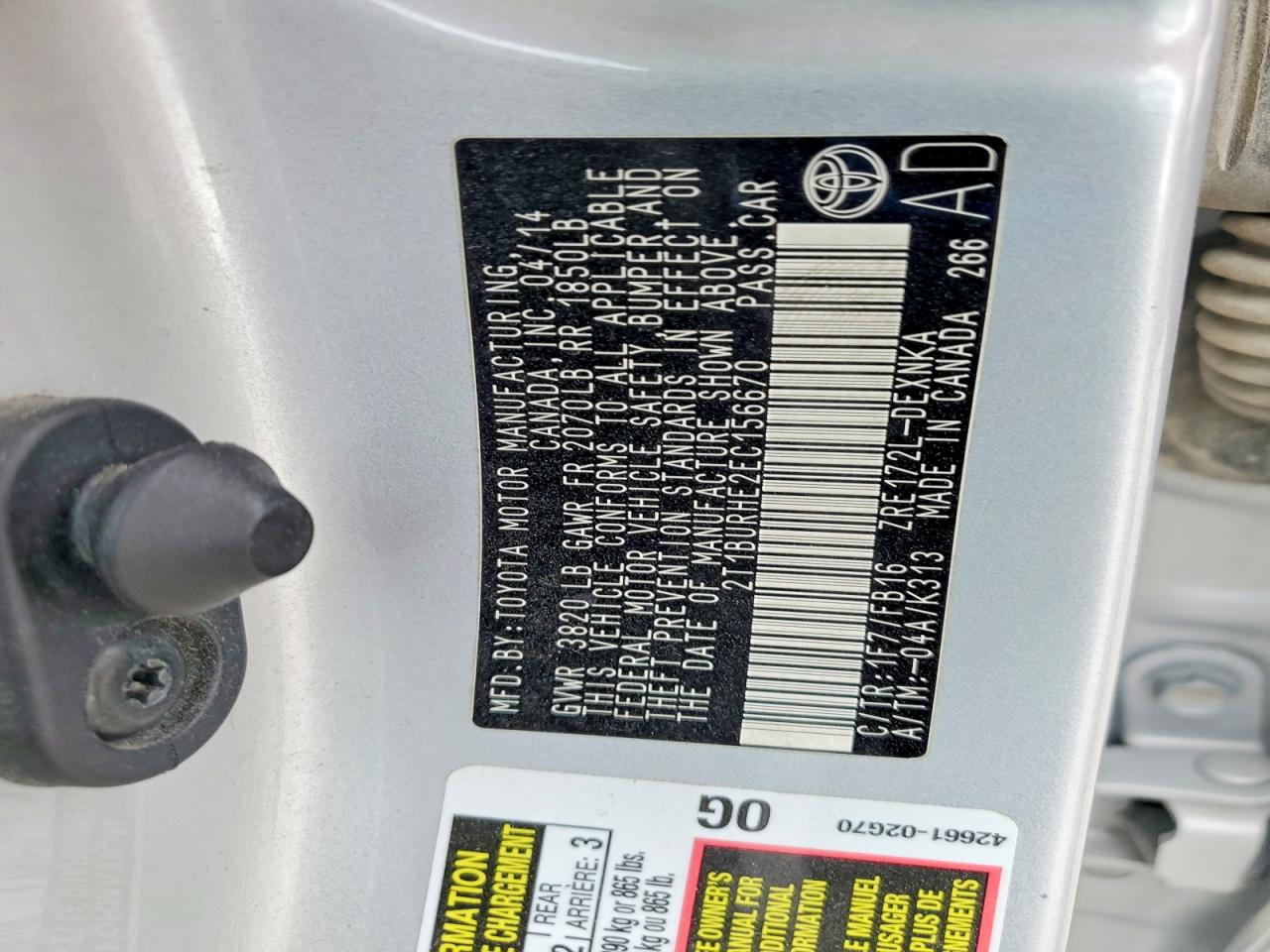 Toyota Corolla Le Plus