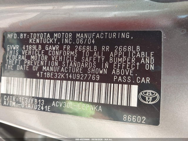 Toyota Camry Le