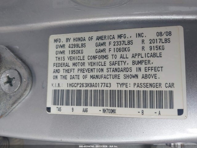 Honda Accord 2.4 Lx