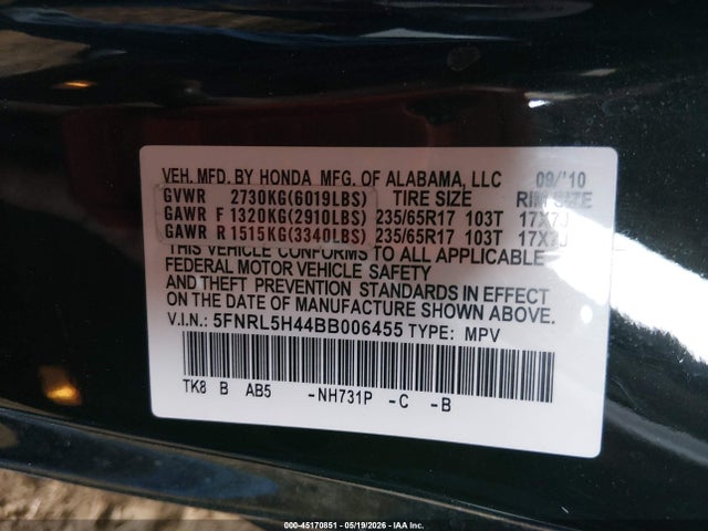 Honda Odyssey Ex