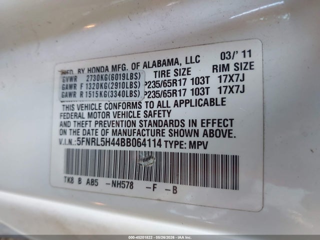 Honda Odyssey Ex