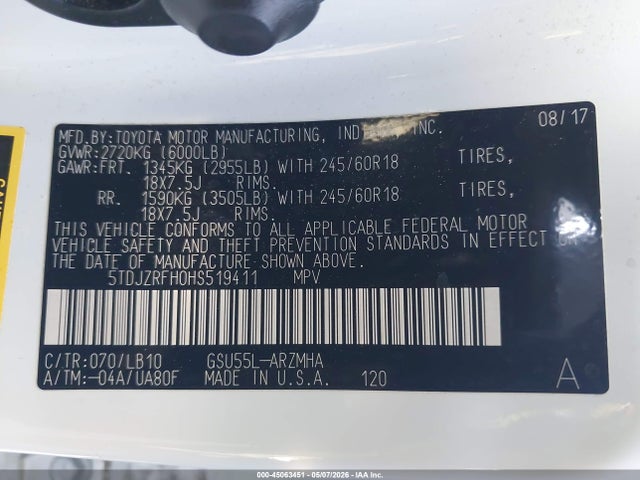 Toyota Highlander Xle
