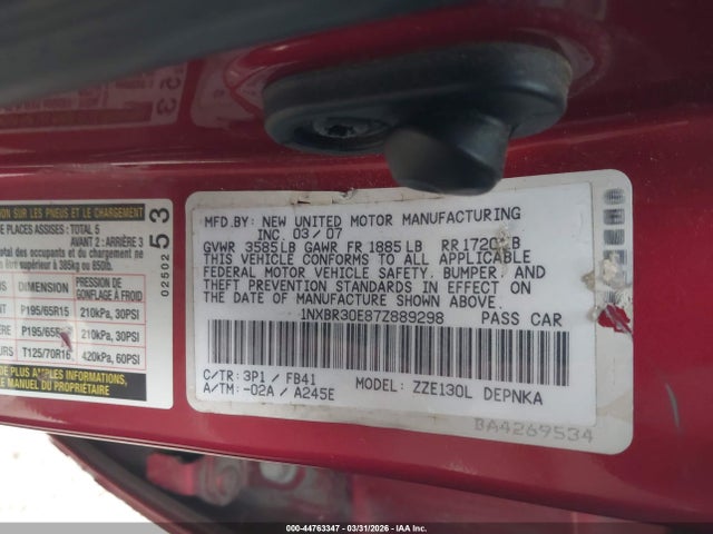 Toyota Corolla Le