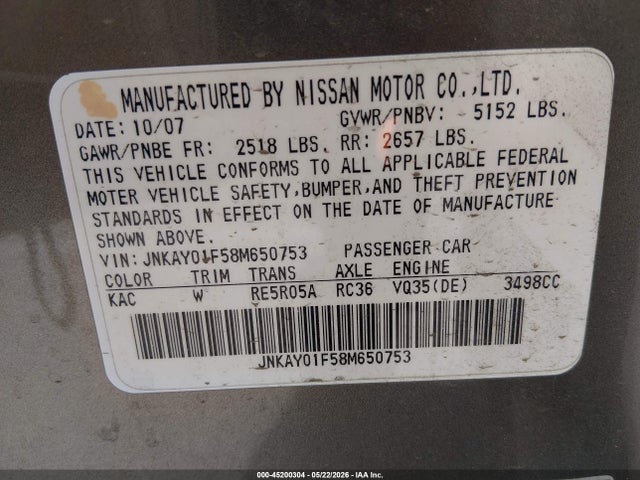 INFINITI M35x