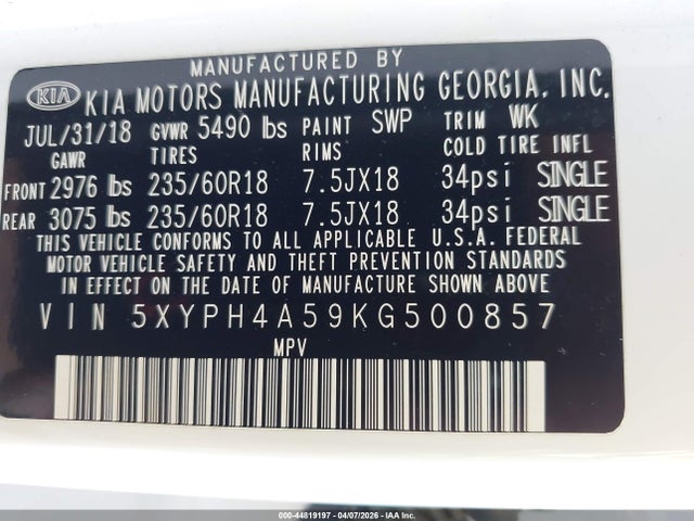 Kia Sorento 3.3l Ex