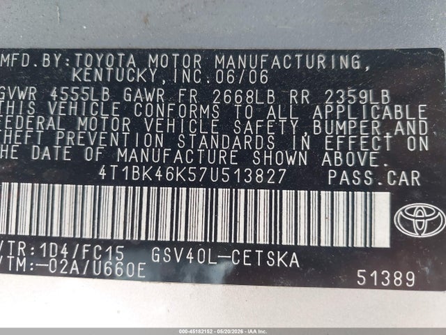 Toyota Camry Se V6