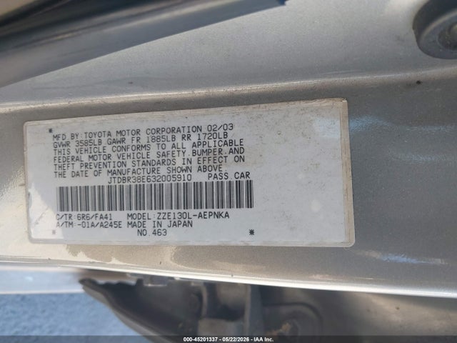 Toyota Corolla Le