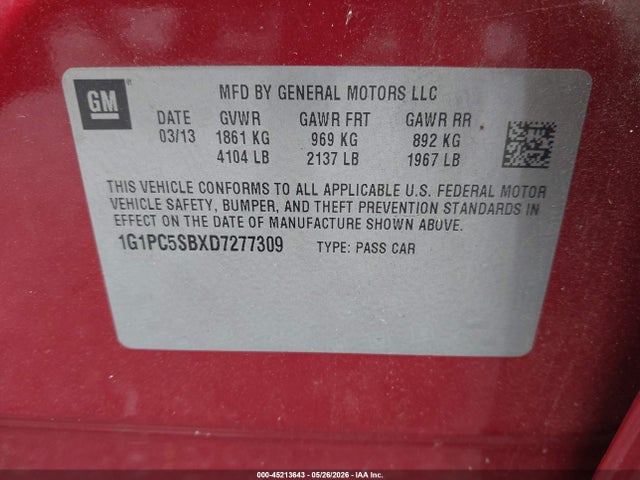 Chevrolet Cruze 1lt Auto