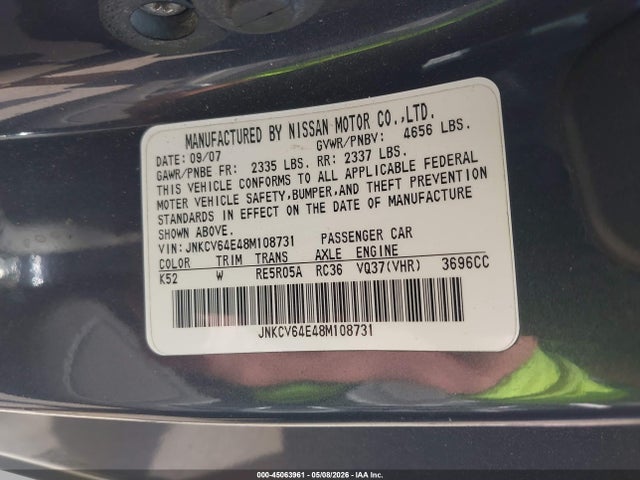 INFINITI G37 Journey