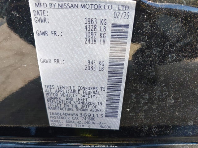 Nissan Altima Sv Fwd