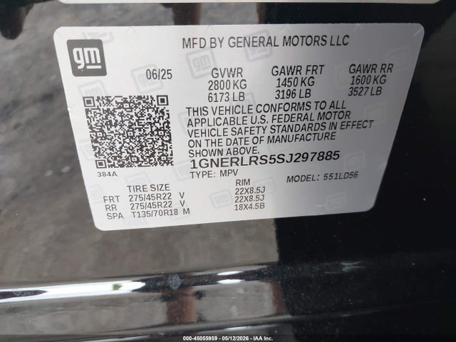 Chevrolet Traverse Fwd Rs