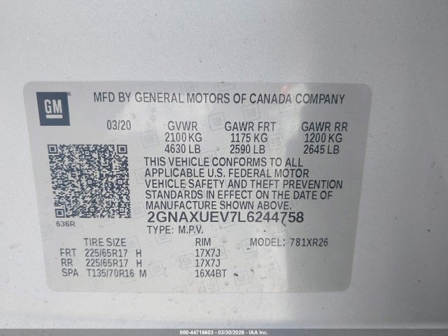 Chevrolet Equinox Awd Lt 1.5l Turbo