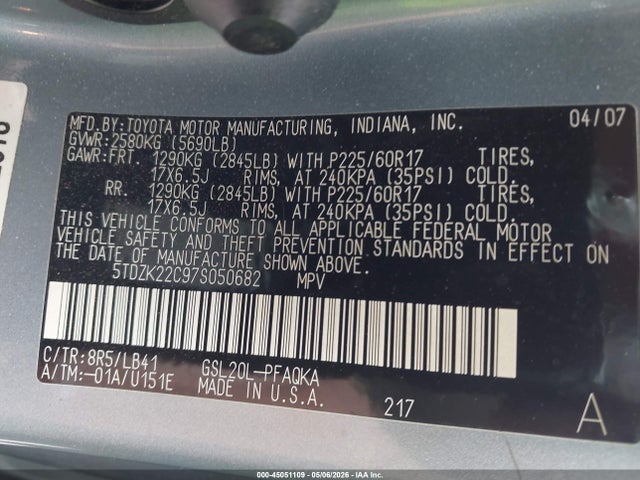 Toyota Sienna Xle Limited