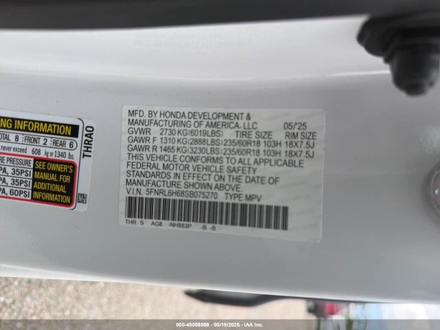 Honda Odyssey Ex-l