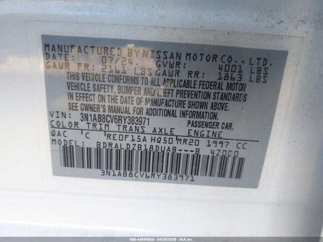 Nissan Sentra Sv Xtronic Cvt