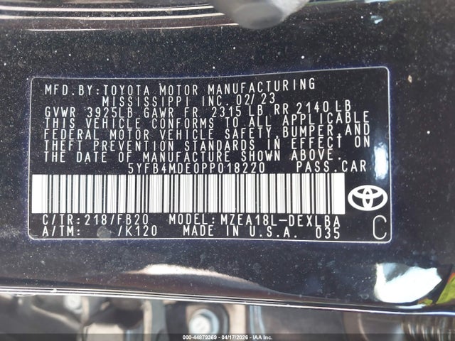 Toyota Corolla Le