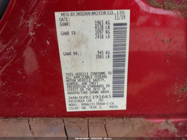 Nissan Altima Sl Fwd