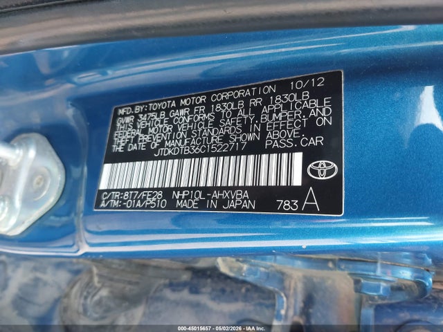 Toyota Prius c One