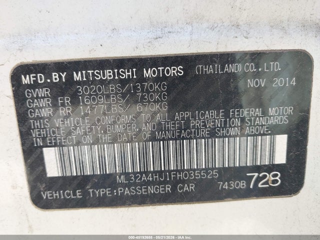 Mitsubishi Mirage Es