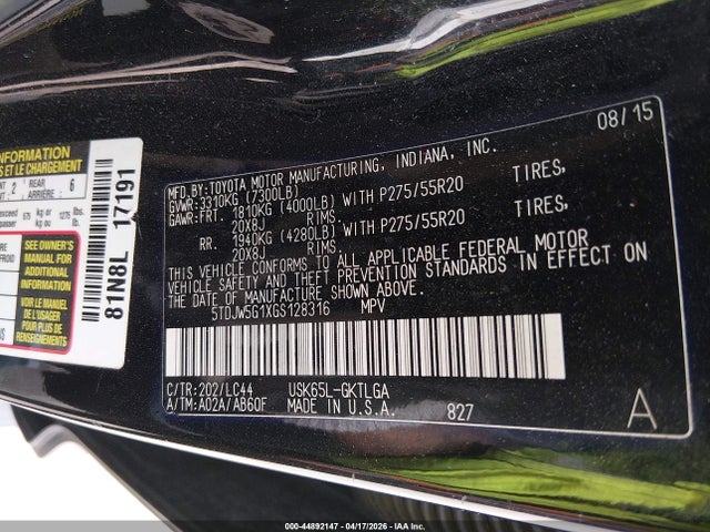 Toyota Sequoia Limited 5.7l V8