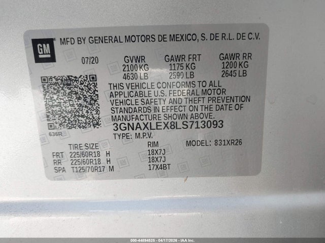 Chevrolet Equinox Fwd Lt 2.0l Turbo