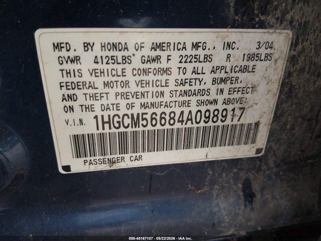 Honda Accord 2.4 Ex