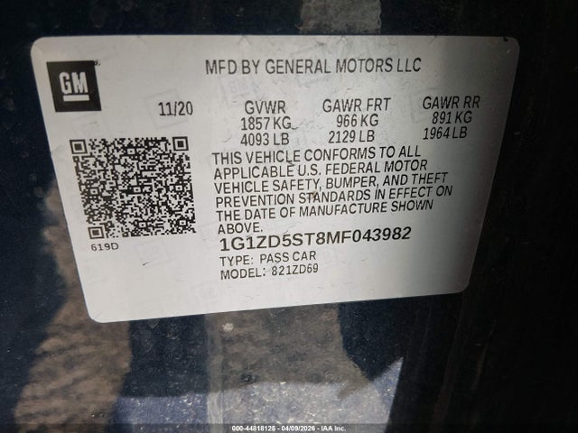 Chevrolet Malibu Fwd Lt