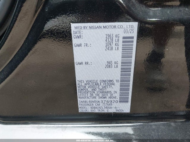 Nissan Altima Sv Fwd