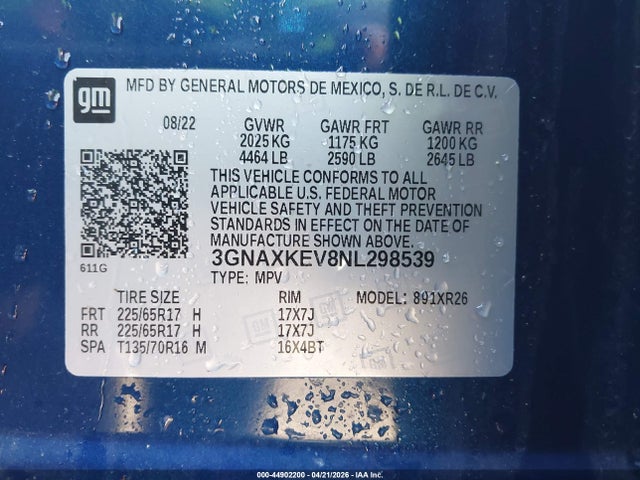Chevrolet Equinox Fwd Lt