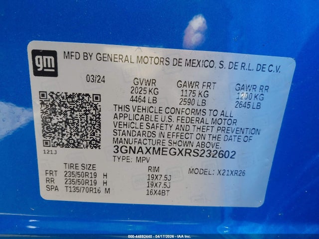 Chevrolet Equinox Fwd Rs
