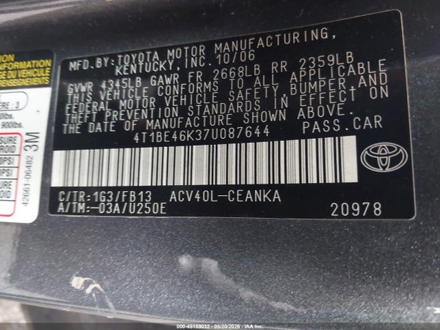 Toyota Camry Le