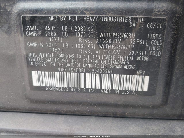 Subaru Outback 2.5i Limited
