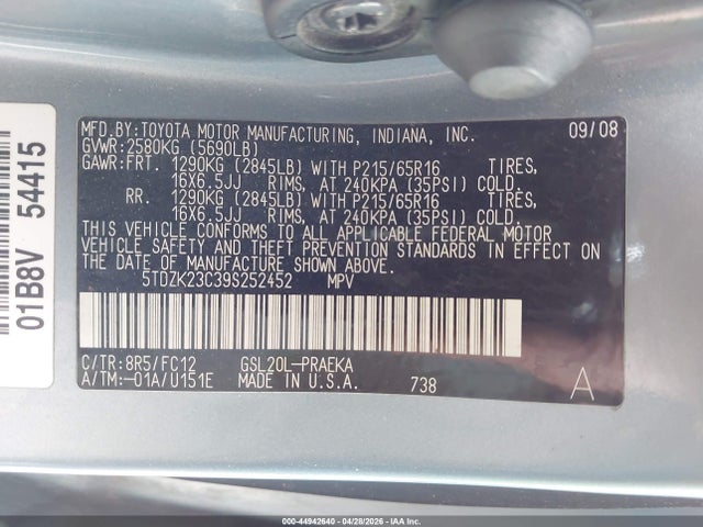 Toyota Sienna Le