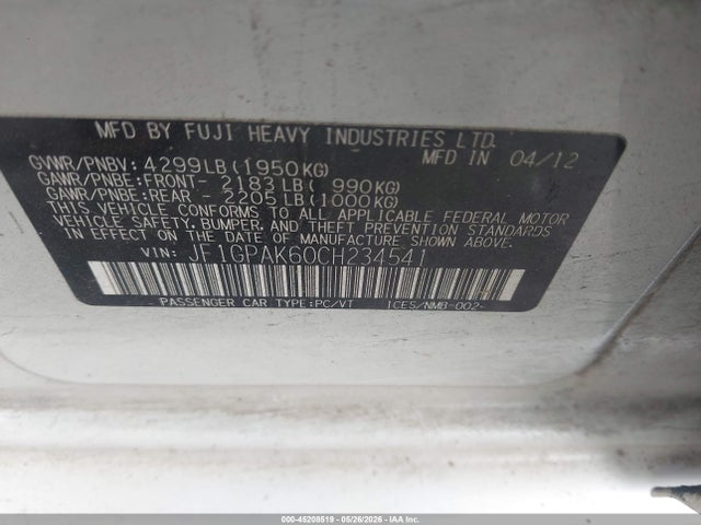 Subaru Impreza 2.0i Limited