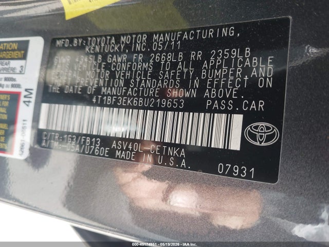 Toyota Camry Le