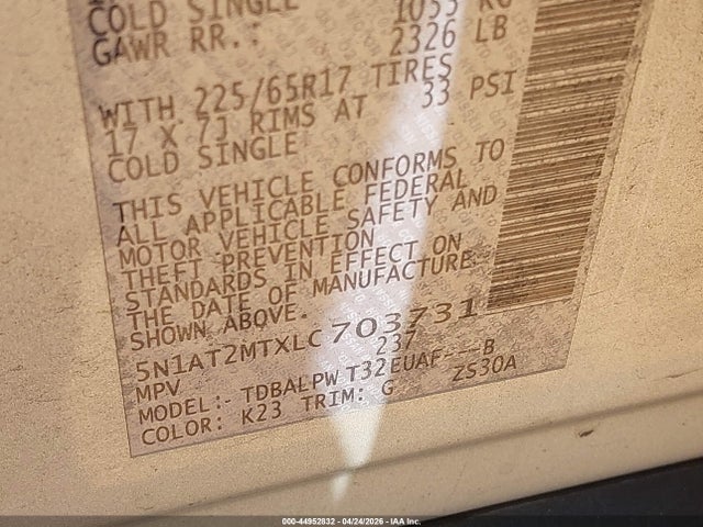 Nissan Rogue S Fwd