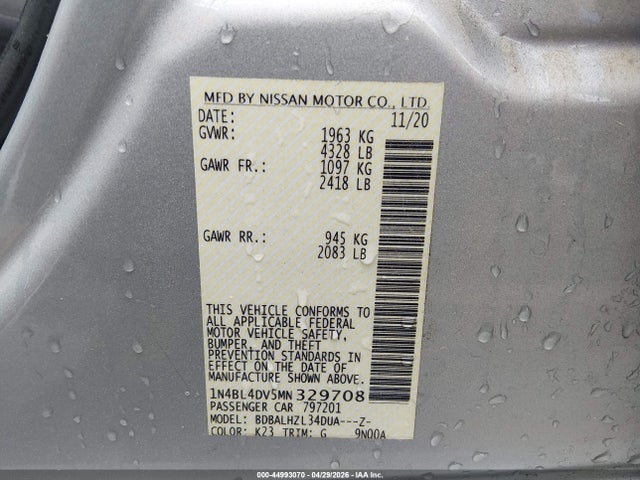 Nissan Altima Sv Fwd
