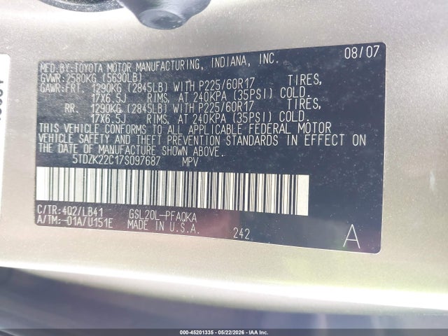 Toyota Sienna Xle Limited