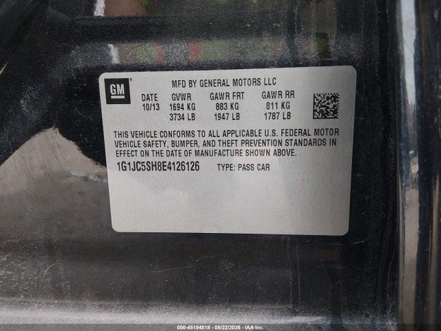 Chevrolet Sonic Lt Auto
