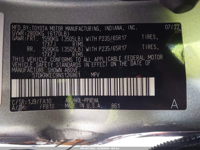 Toyota Sienna Le