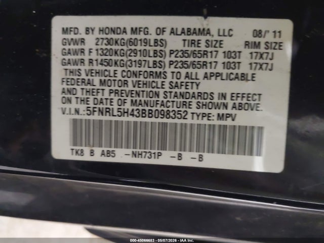 Honda Odyssey Ex