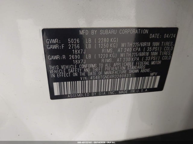 Subaru Outback Limited Xt