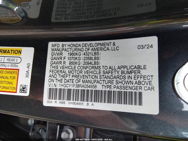 Honda Accord Ex