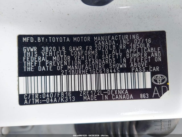 Toyota Corolla Le
