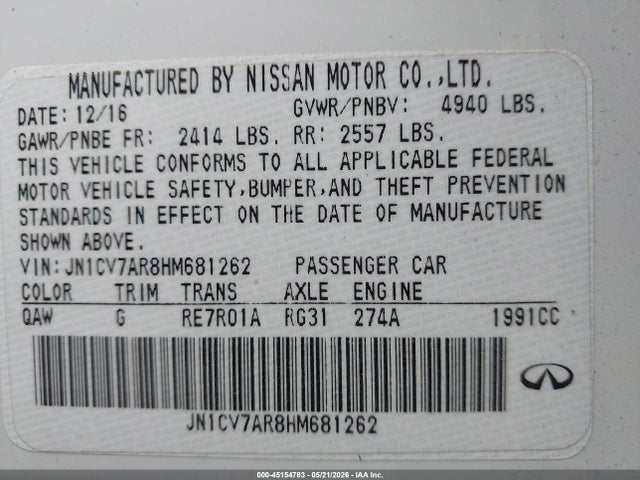 INFINITI Q50 2.0t Base