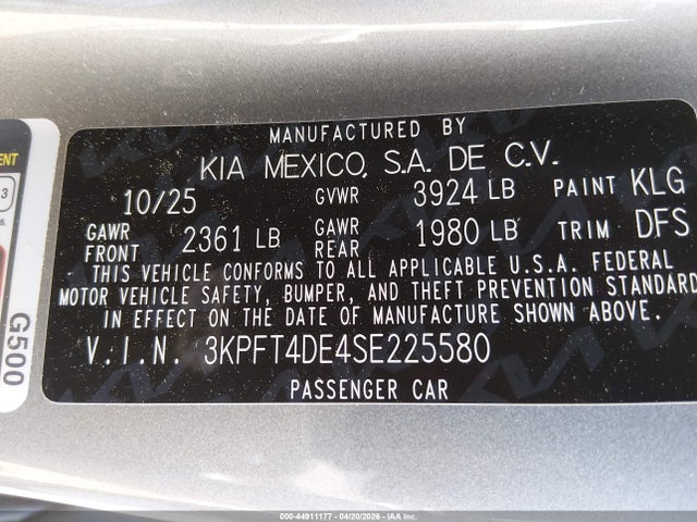 Kia K4 Lxs