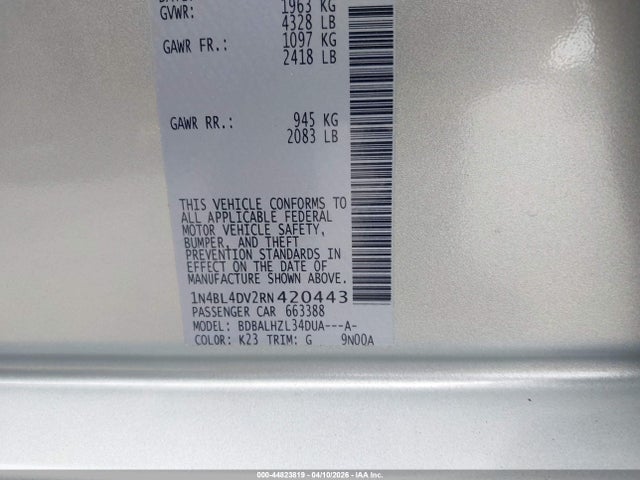 Nissan Altima Sv Fwd