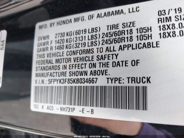 Honda Ridgeline Black Edition